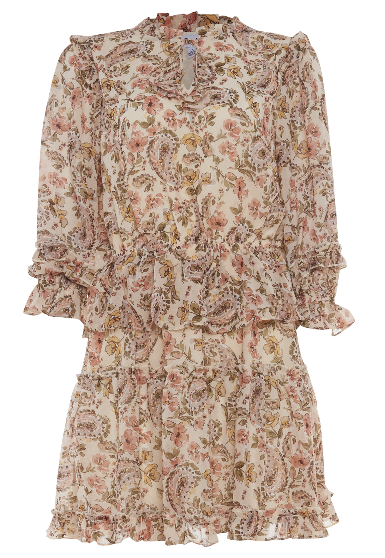 Floral Paisley Ruffle Dress