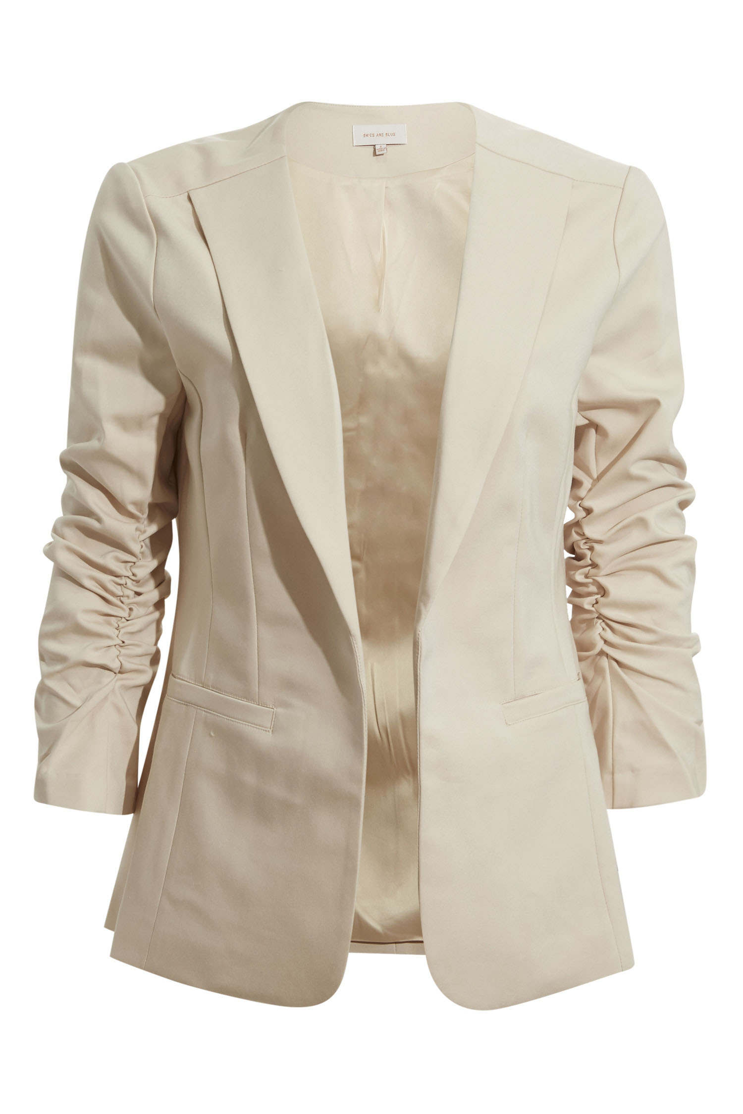Ruched Sleeve Blazer