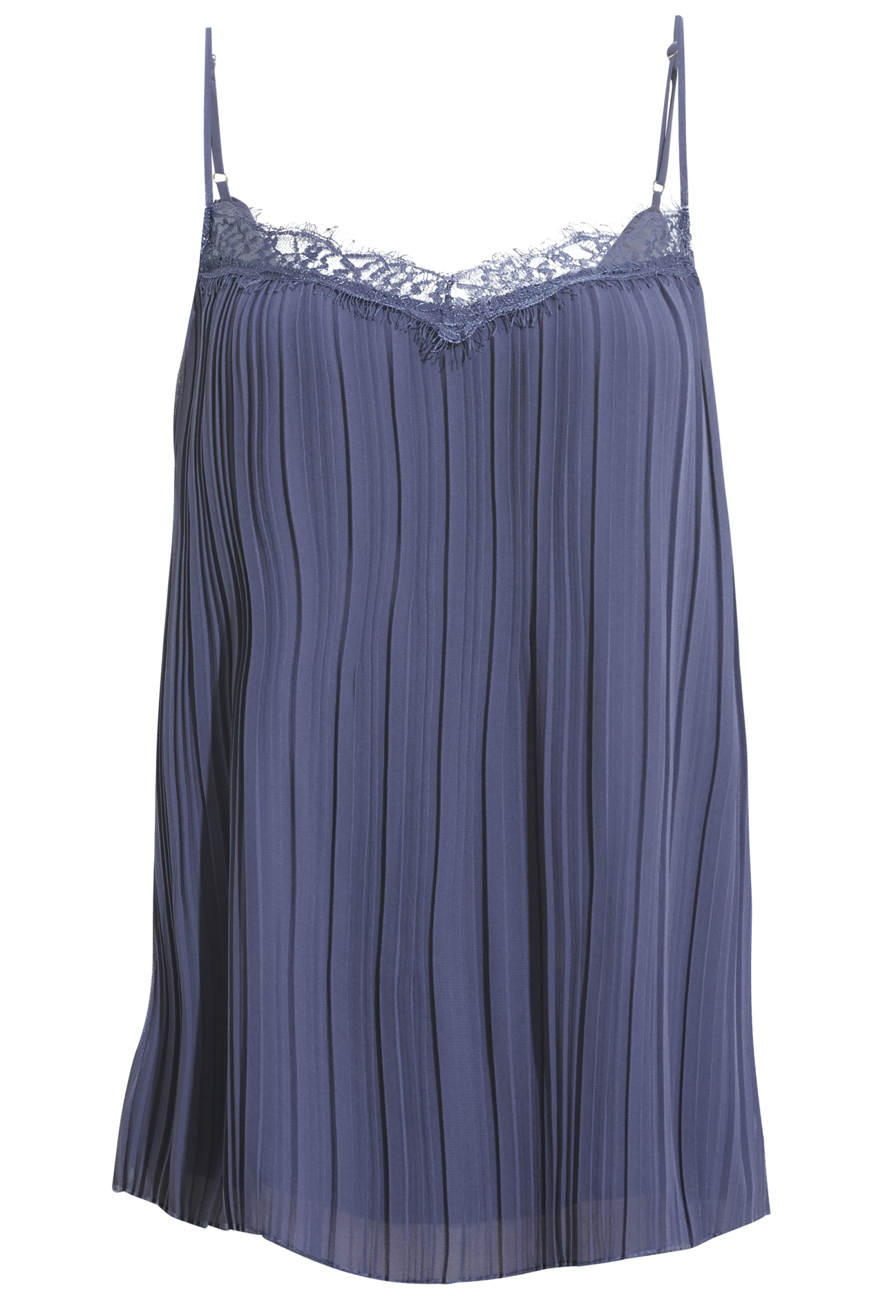 Pleated Lace Trim Cami