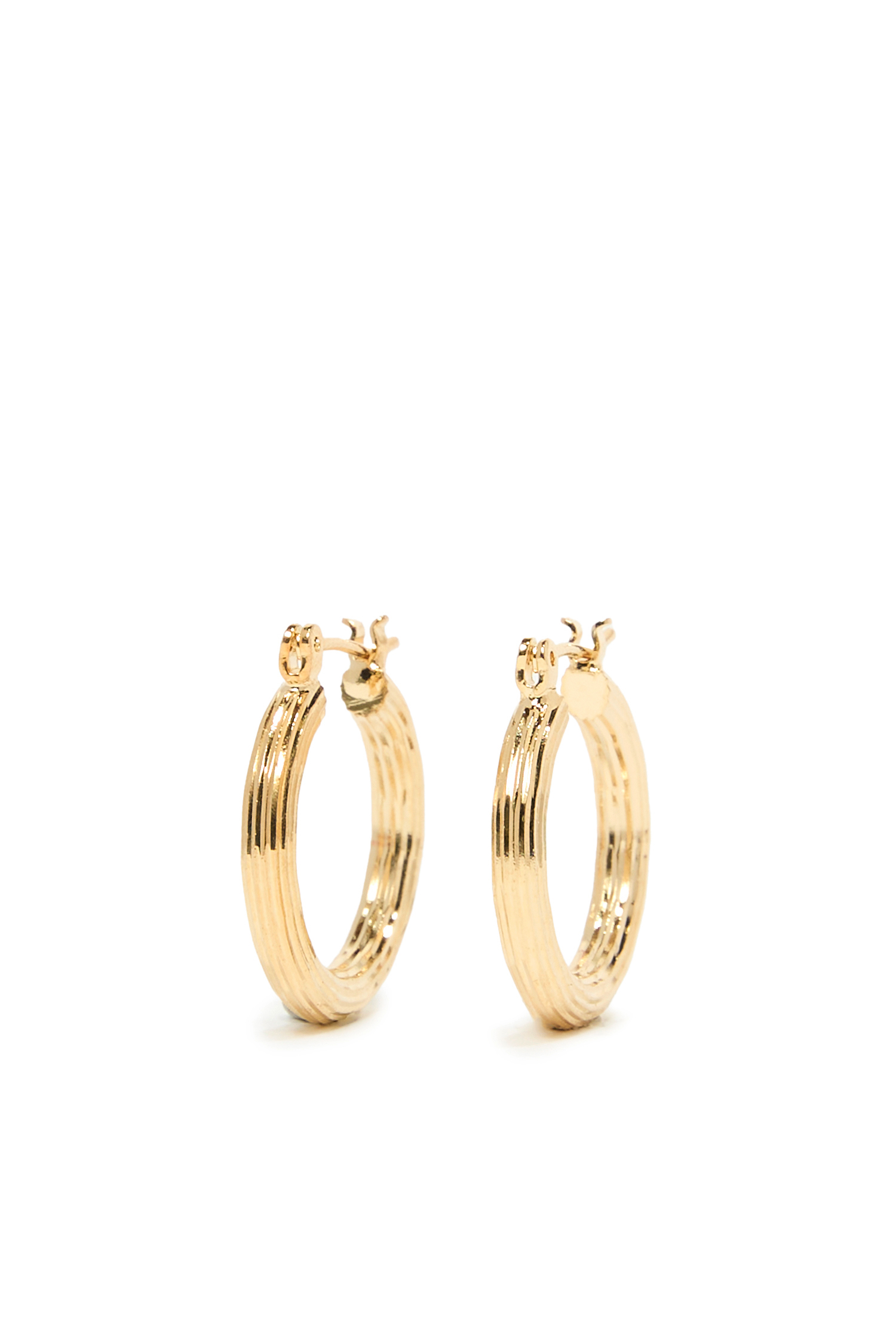 Etched Hinge Hoop Earrings