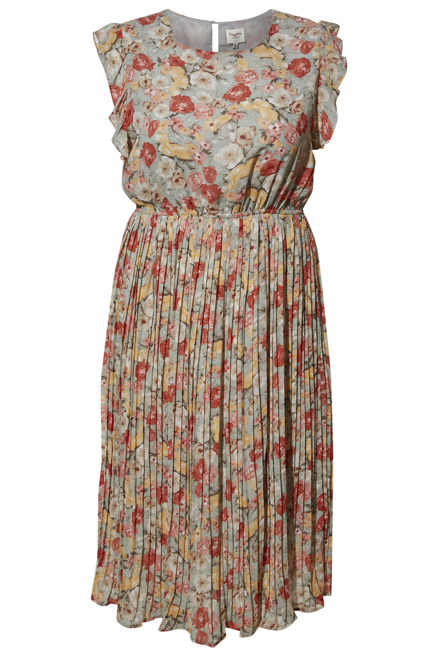 Pleated Floral Dress