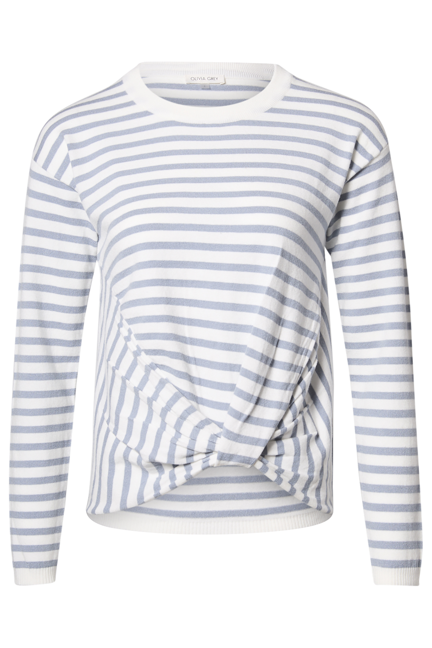 Striped Front Knot Long Sleeve