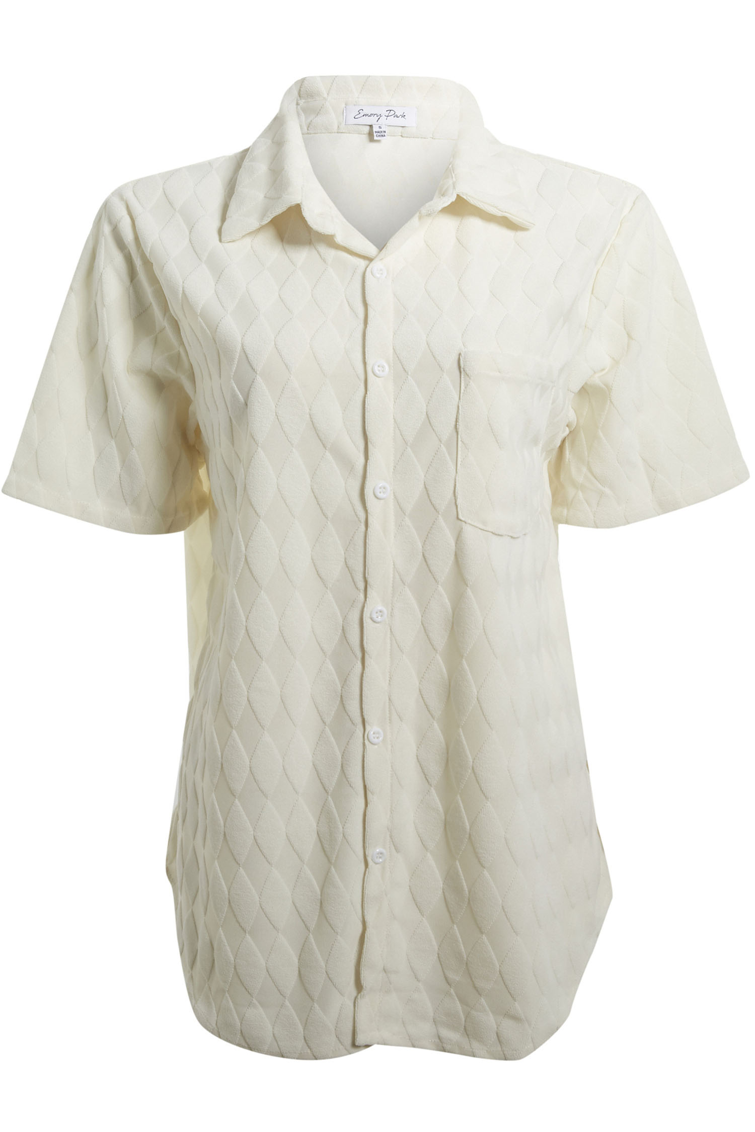 Textured Short Sleeve Knit Top
