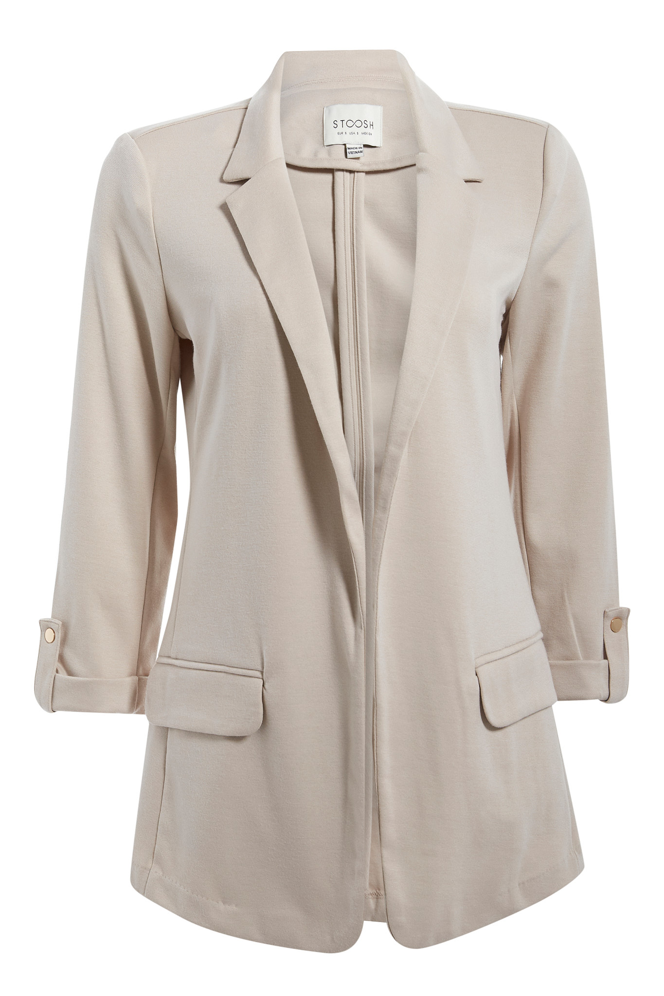 Cuffed Sleeve Ponte Blazer