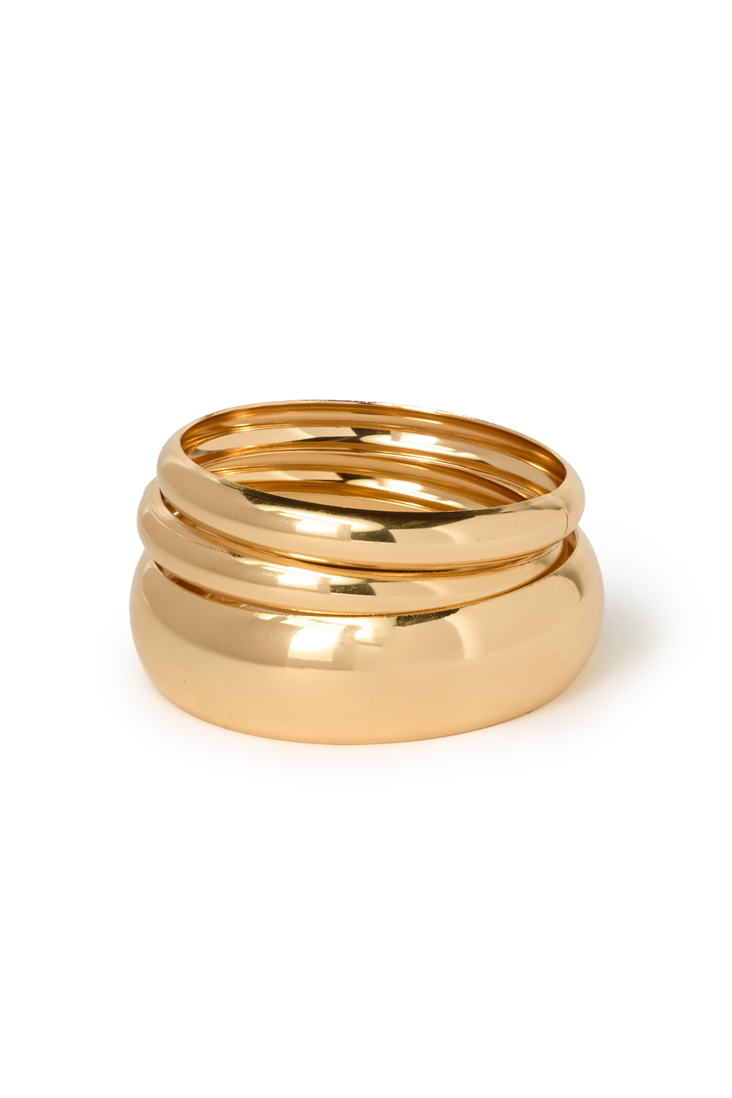 Gold bangle bracelet set