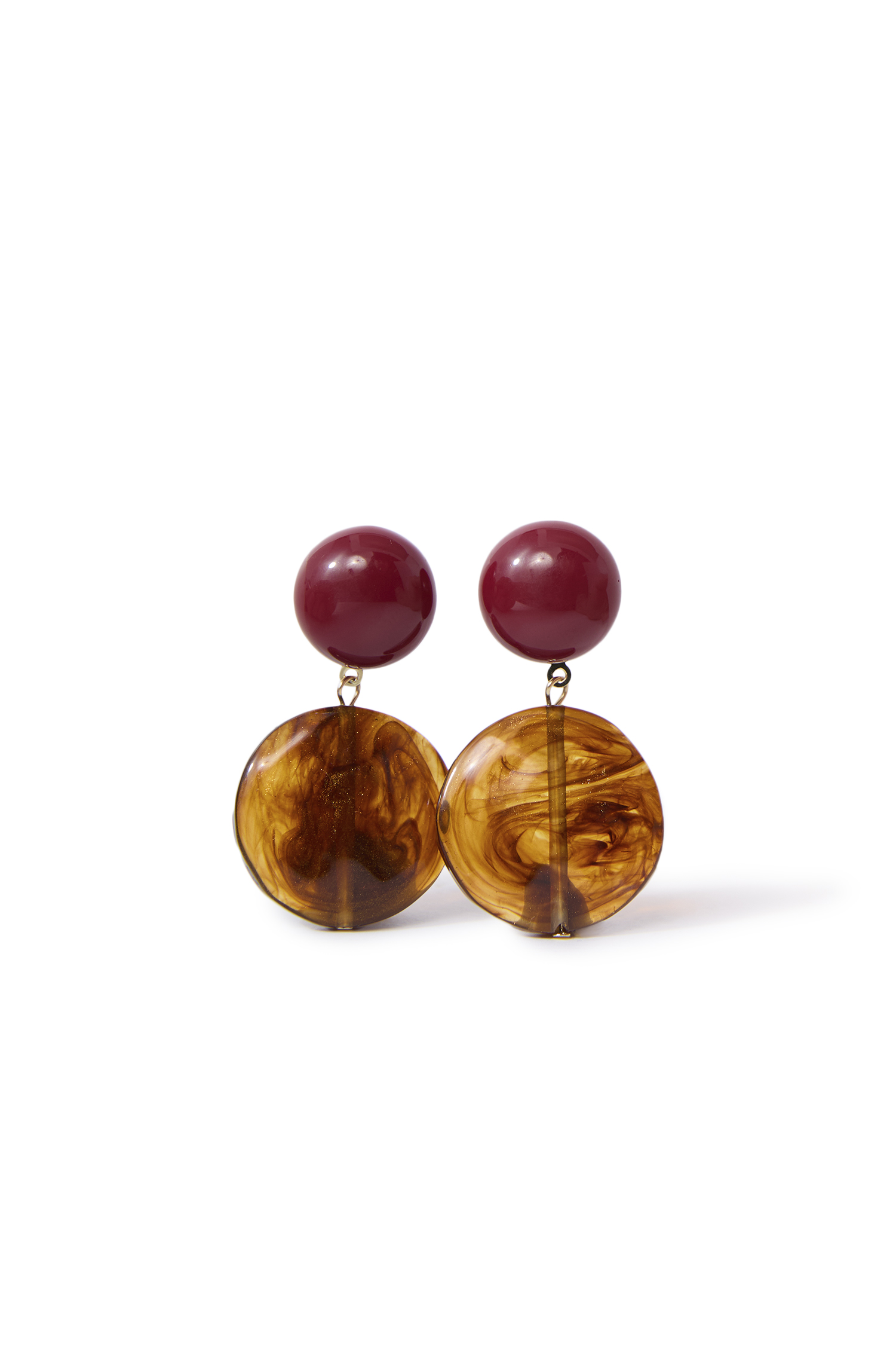 Cinnamon aura drop earrings
