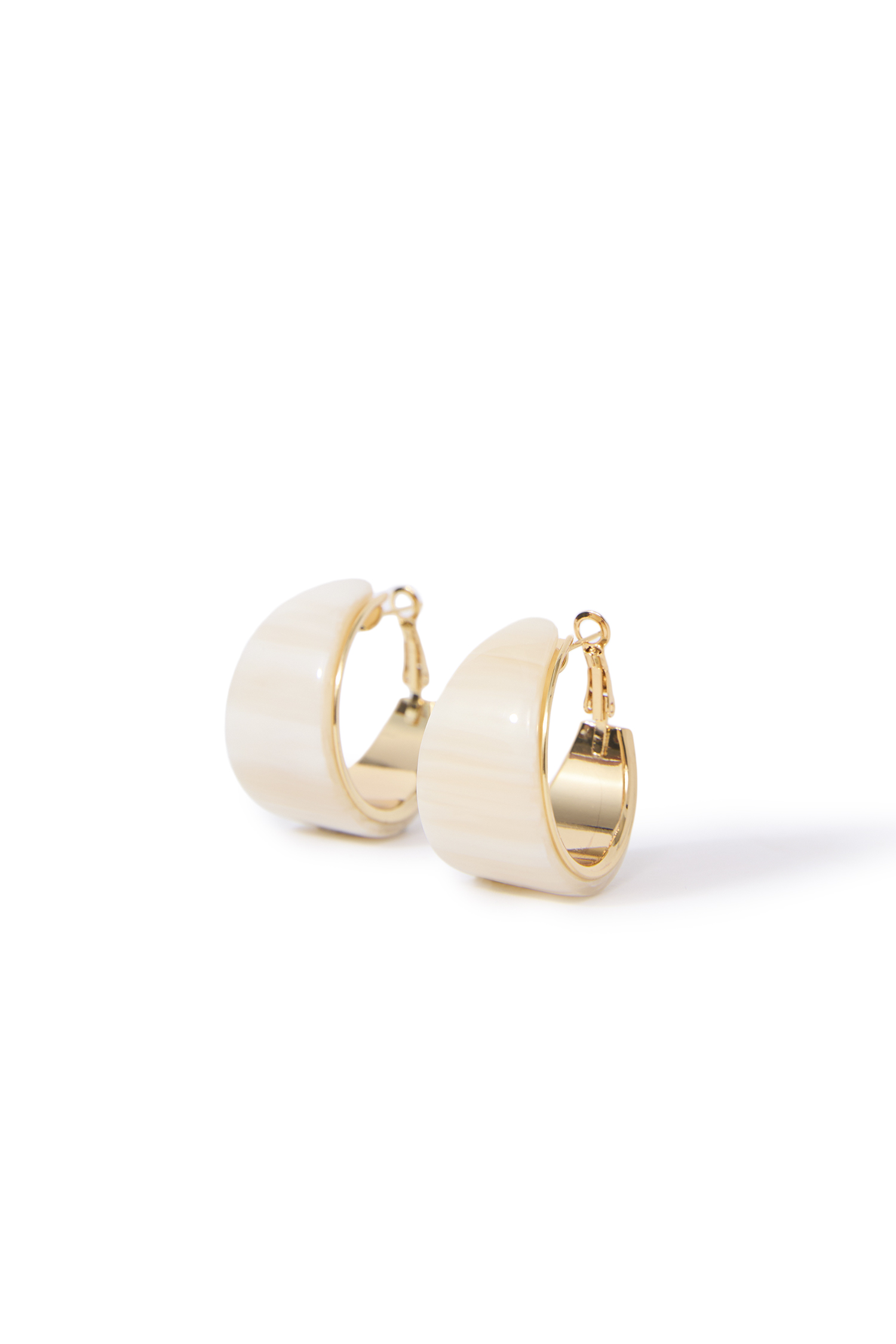 Cream resin statement hoops