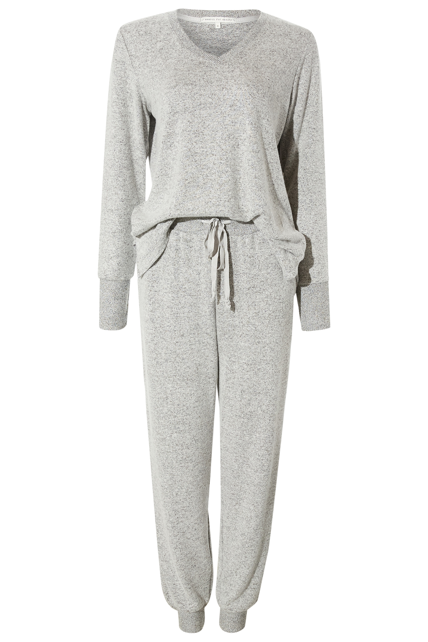 V-Neck Knit Jogger Set