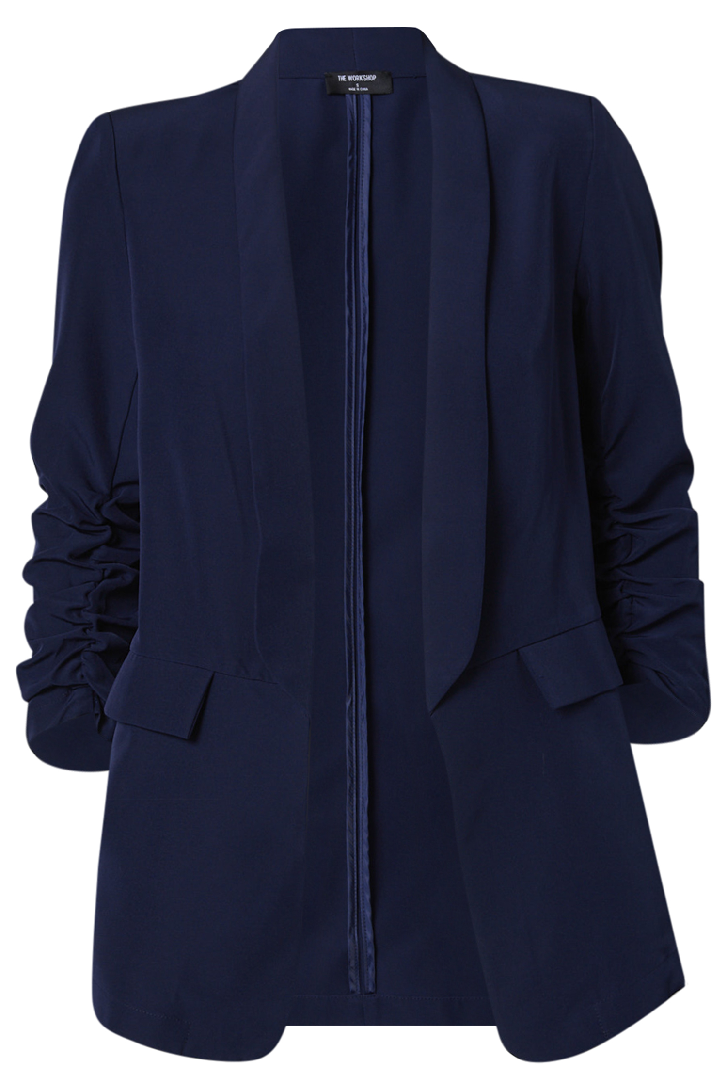 Ruched Half Sleeve Blazer