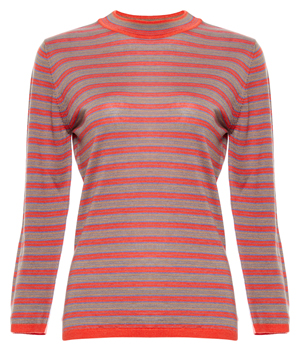 Marni Crew Neck Striped Knit Top