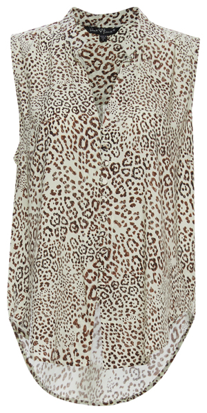Sleeveless Leopard Print Top