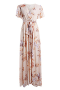 Tie Waist Floral Maxi Dress