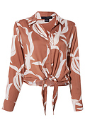 Sanctuary Botanical Print Front Tie Shirt