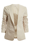 Ruched Sleeve Blazer