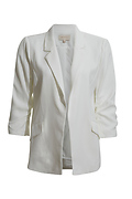 Shirred Sleeve Blazer