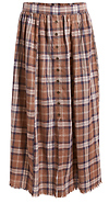 Plaid Button Down Skirt