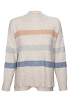 Striped Mock Neck Sweater