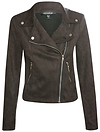 Faux Suede Moto Jacket