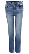 Mid Rise Slim Straight Crop