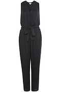 Tie Front Sleeveless Jumpsuit