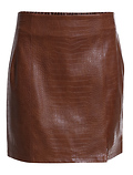 Animal Embossed Faux Leather Skirt