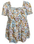 Square Neck Floral Top