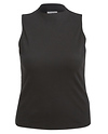 Ribbed Mock Neck Sleeveless Top