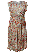 Pleated Floral Dress