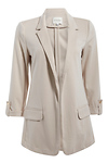Cuffed Sleeve Ponte Blazer