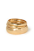 Gold bangle bracelet set