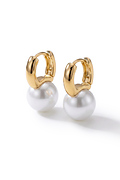 Pearl Drop Hoops