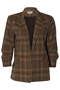 Plaid Open Blazer