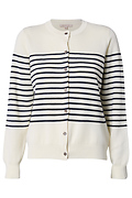 Button Down Stripe Cardigan Sweater