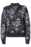 Jacquard Half Zip Sweater