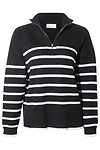 Striped Quarter Zip Sweater